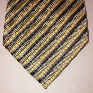 G. Faricetti Italian Silk Tie Hold Blue Gray NWT